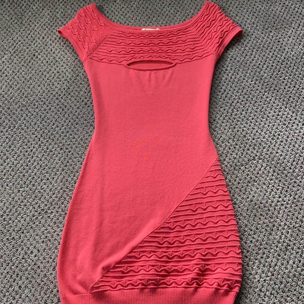 Arden B bodycon mini dress with peekaboo detail